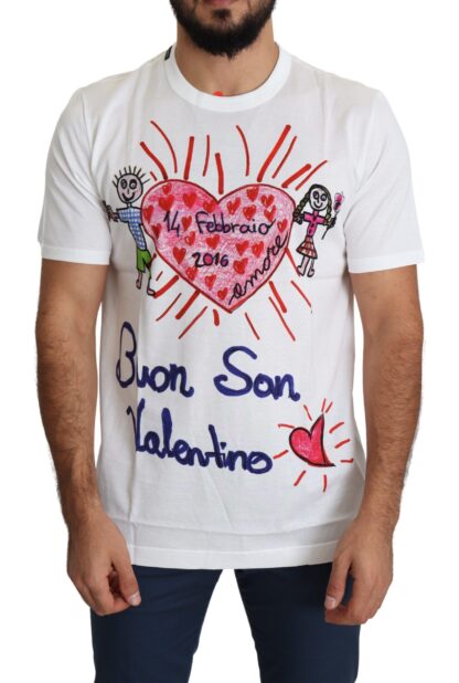 Dolce & Gabbana - Romantic Heart Print Crew Neck Tee