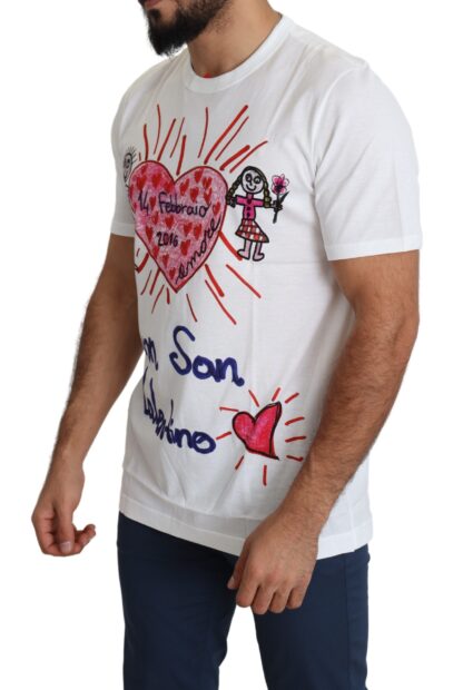 Dolce & Gabbana - Romantic Heart Print Crew Neck Tee