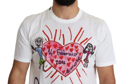 Dolce & Gabbana - Romantic Heart Print Crew Neck Tee