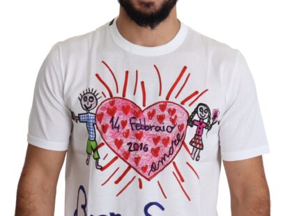 Dolce & Gabbana - Romantic Heart Print Crew Neck Tee