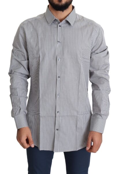 Dolce & Gabbana - Checkered Slim Fit Cotton Dress Shirt