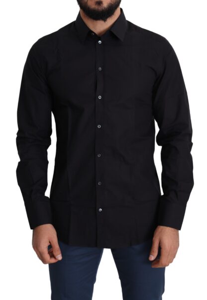 Dolce & Gabbana - Sleek Black Cotton Dress Shirt