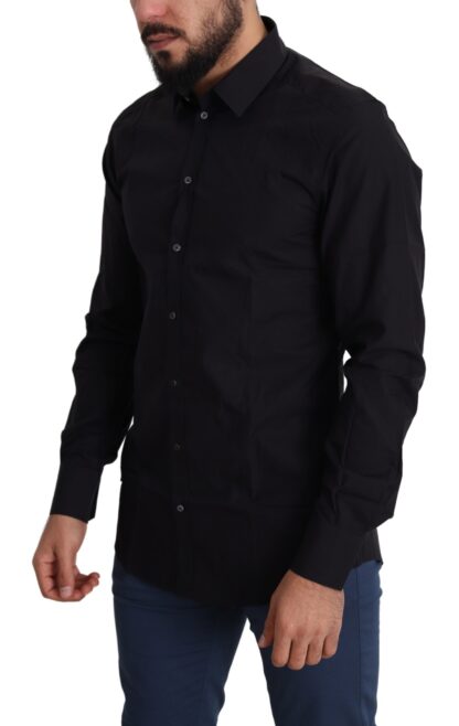 Dolce & Gabbana - Sleek Black Cotton Dress Shirt