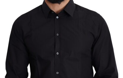 Dolce & Gabbana - Sleek Black Cotton Dress Shirt