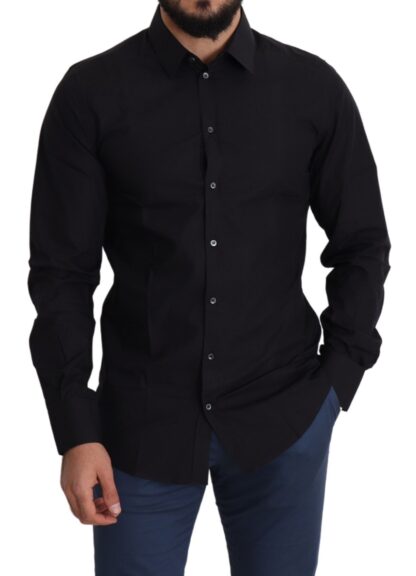 Dolce & Gabbana - Sleek Black Cotton Dress Shirt