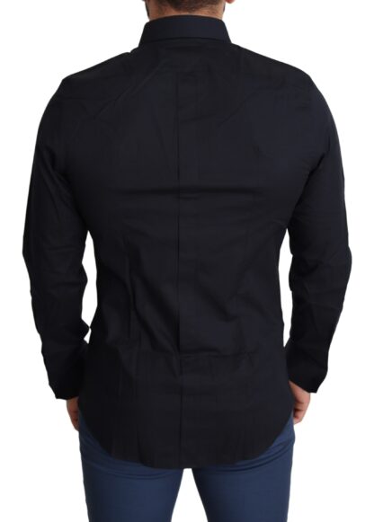 Dolce & Gabbana - Sleek Black Slim Fit Cotton Stretch Dress Shirt