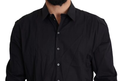 Dolce & Gabbana - Elegant Slim Fit Black Dress Shirt