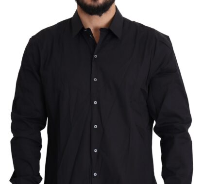 Dolce & Gabbana - Elegant Slim Fit Black Dress Shirt