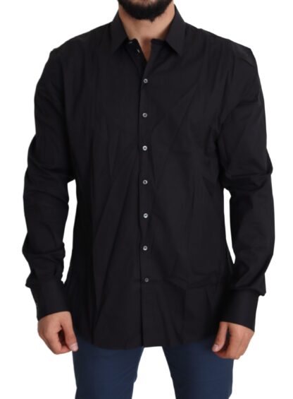 Dolce & Gabbana - Elegant Slim Fit Black Dress Shirt