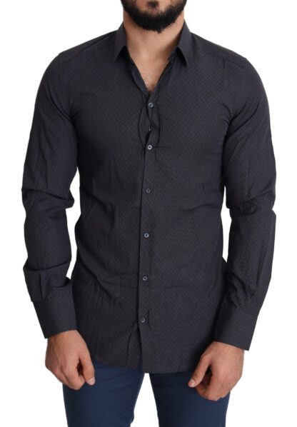 Dolce & Gabbana - Elegant Black Slim Fit Cotton Dress Shirt