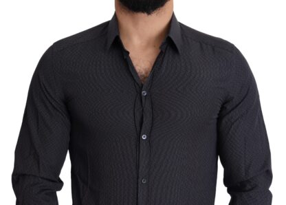 Dolce & Gabbana - Elegant Black Slim Fit Cotton Dress Shirt