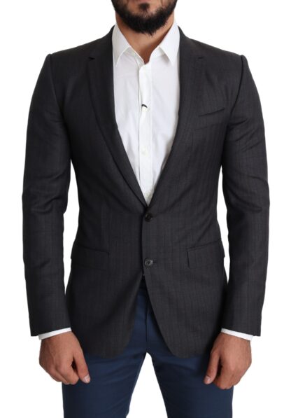 Dolce & Gabbana - Elegant Black Virgin Wool Martini Blazer