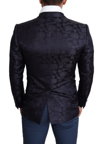 Dolce & Gabbana - Elegant Silk Blend Martini Blazer in Blue