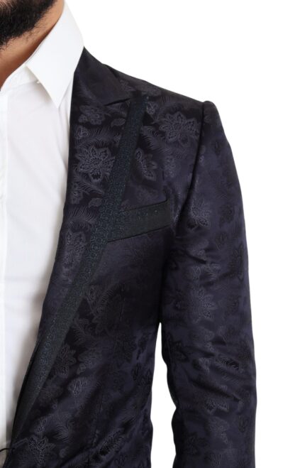 Dolce & Gabbana - Elegant Silk Blend Martini Blazer in Blue