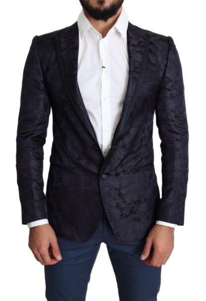 Dolce & Gabbana - Elegant Silk Blend Martini Blazer in Blue