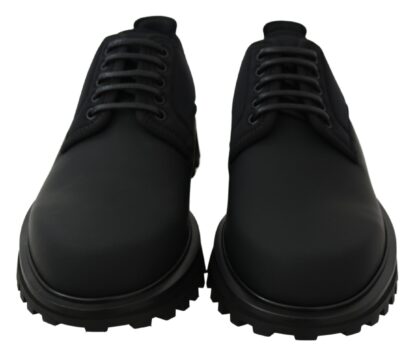 Dolce & Gabbana - Elegant Black Calfskin Derby Shoes