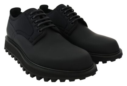 Dolce & Gabbana - Elegant Black Calfskin Derby Shoes