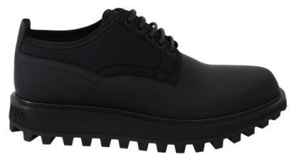 Dolce & Gabbana - Elegant Black Calfskin Derby Shoes