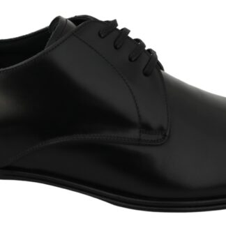 Dolce & Gabbana - Elegant Black Leather Derby Shoes