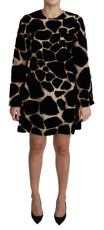 Dolce & Gabbana - Chic Giraffe Print Shift Mini Dress