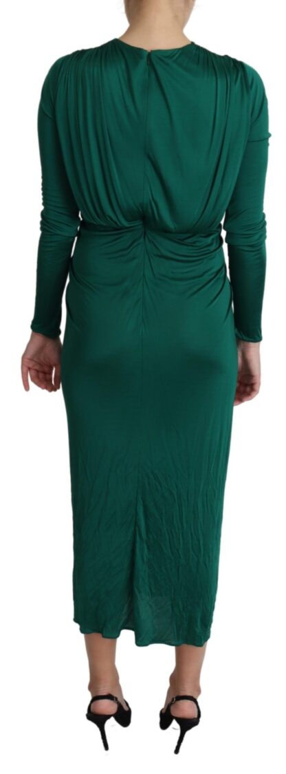 Dolce & Gabbana - Emerald Elegance Bodycon Midi Dress