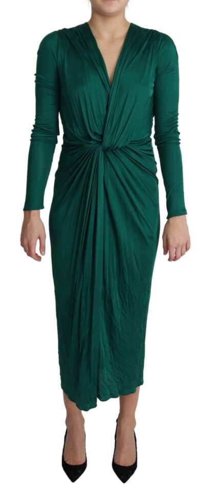 Dolce & Gabbana - Emerald Elegance Bodycon Midi Dress