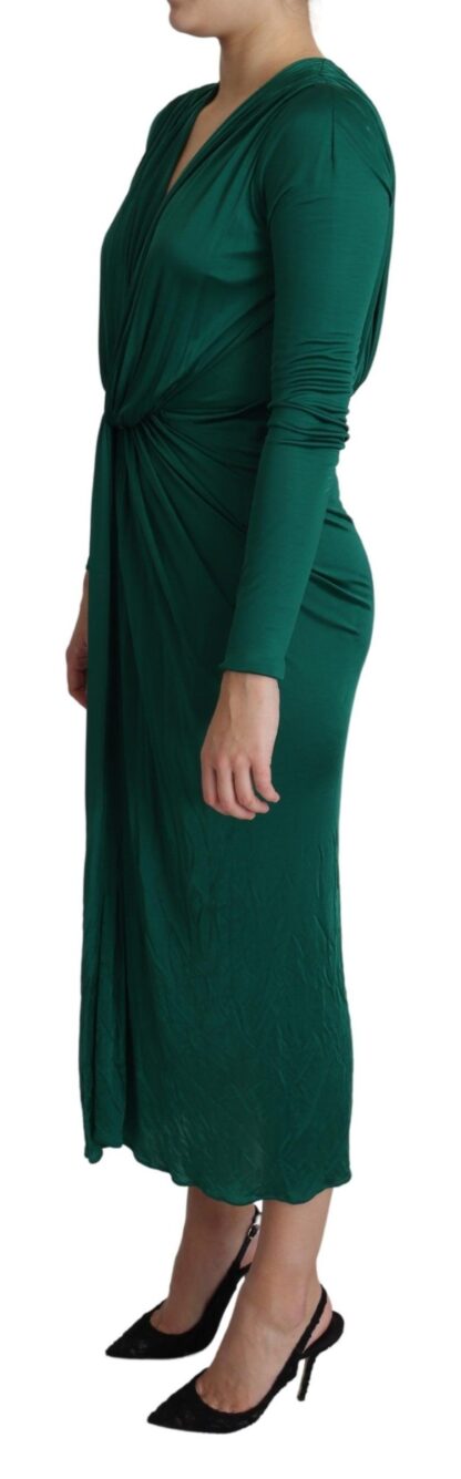 Dolce & Gabbana - Emerald Elegance Bodycon Midi Dress