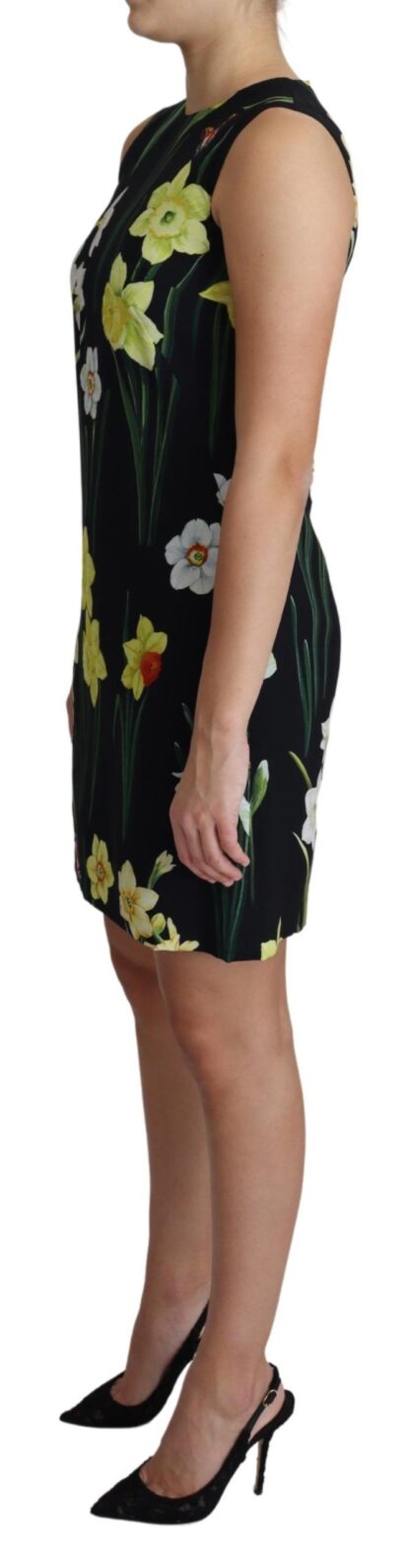 Dolce & Gabbana - Elegant Black Floral Shift Mini Dress