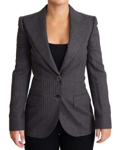 Dolce & Gabbana - Elegant Gray Stretch Wool Blazer