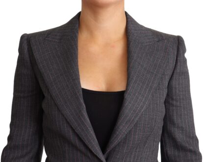 Dolce & Gabbana - Elegant Gray Stretch Wool Blazer