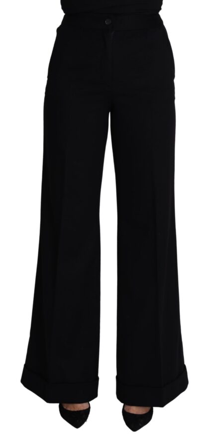 Dolce & Gabbana - Elegant Cashmere Wide Leg Trousers