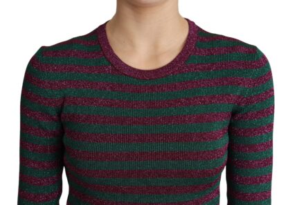 Dolce & Gabbana - Elegant Maroon Crewneck Sweater