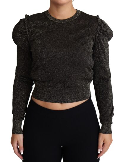 Dolce & Gabbana - Elegant Cropped Sweater with Logo Detail