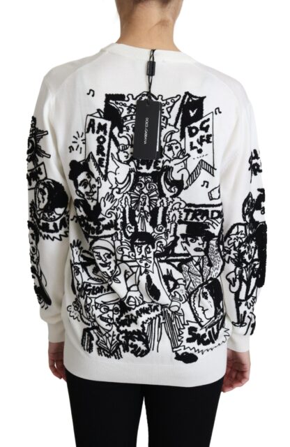 Dolce & Gabbana - Embroidered Graffiti Pullover in Virgin Wool