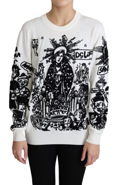 Dolce & Gabbana - Embroidered Graffiti Pullover in Virgin Wool