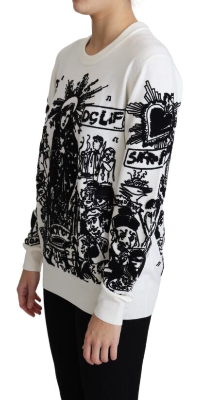 Dolce & Gabbana - Embroidered Graffiti Pullover in Virgin Wool