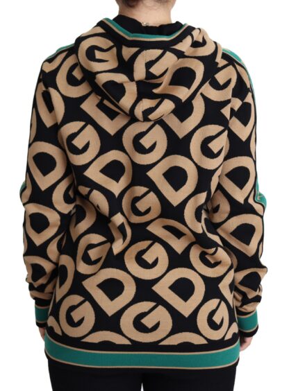 Dolce & Gabbana - Multicolor Virgin Wool Hooded Sweater