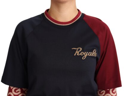 Dolce & Gabbana - Multicolor Royals Cotton Crewneck Sweater