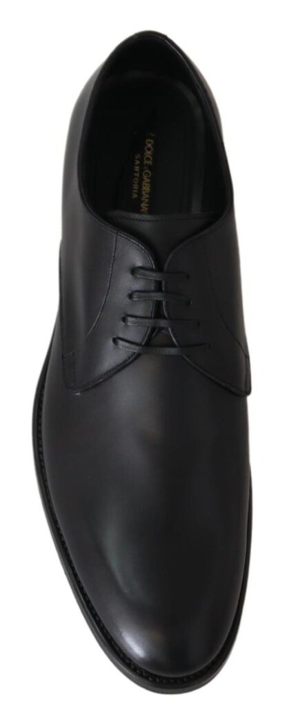 Dolce & Gabbana - Elegant Black Leather Derby Dress Shoes