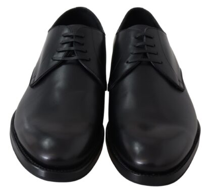 Dolce & Gabbana - Elegant Black Leather Derby Dress Shoes