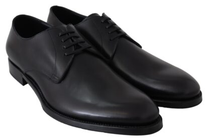 Dolce & Gabbana - Elegant Black Leather Derby Dress Shoes