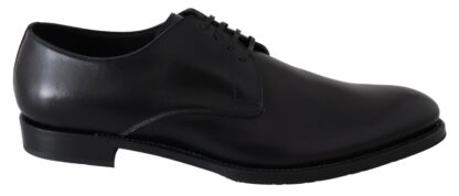 Dolce & Gabbana - Elegant Black Leather Derby Dress Shoes