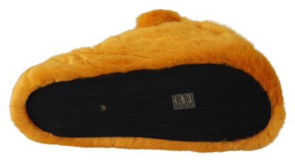 Dolce & Gabbana - Sunshine Yellow Lion Slippers