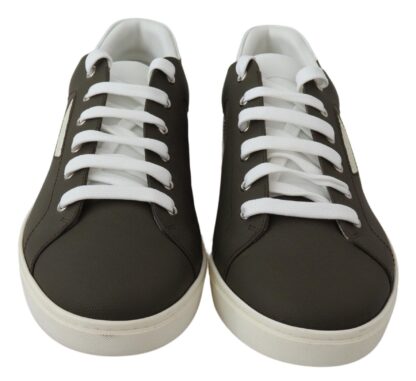 Dolce & Gabbana - Sleek White Leather Low Top Sneakers