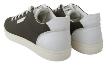 Dolce & Gabbana - Sleek White Leather Low Top Sneakers