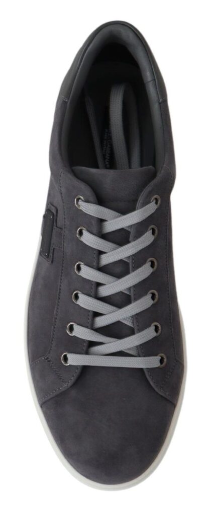 Dolce & Gabbana - Elegant Gray Leather Sneakers