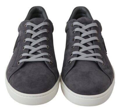 Dolce & Gabbana - Elegant Gray Leather Sneakers