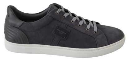 Dolce & Gabbana - Elegant Gray Leather Sneakers