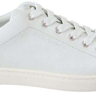 Dolce & Gabbana - Elegant Gray Leather Sneakers