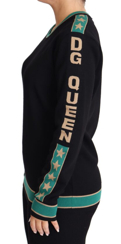 Dolce & Gabbana - Queen Monogram Pullover Sweater in Luxe Wool Blend